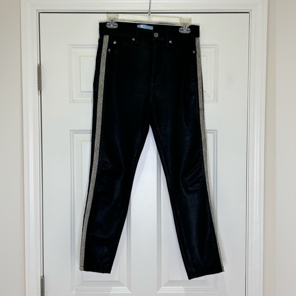 7 for all mankind Jeans Snakeskin Side Stripe Women's 28 Ankle - Picture 1 of 12